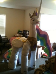 Size: 384x512 | Tagged: safe, princess celestia, g4, clothes, costume, irl, photo, ponysuit, quadsuit, solo, the burdened