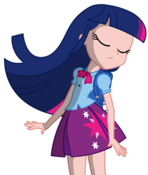 Size: 1382x1638 | Tagged: safe, edit, twilight sparkle, equestria girls, g4, my little pony equestria girls, beautiful, clothes, eyes closed, female, human coloration, lighting, shading, simple background, skirt, solo, transparent background, twilight sparkle's skirt