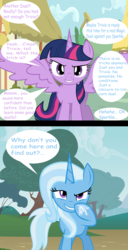 Size: 2150x4195 | Tagged: safe, artist:killkatt, trixie, twilight sparkle, alicorn, pony, g4, comic, comic sans, dialogue, dishonored, female, mare, mark of the outsider, twilight sparkle (alicorn)