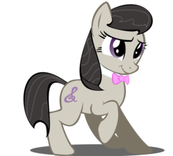 Size: 942x849 | Tagged: safe, artist:gezzii, octavia melody, earth pony, pony, g4, bowtie, cutie mark, female, hooves, mare, raised hoof, simple background, smiling, solo, transparent background, vector