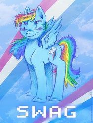 Size: 1800x2400 | Tagged: safe, artist:gezibing, rainbow dash, g4, female, solo, swag