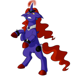 Size: 800x841 | Tagged: safe, artist:kourabiedes, pony, unicorn, crossover, ponified, queen beryl, sailor moon (series), simple background, solo, transparent background