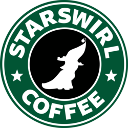 Size: 2383x2383 | Tagged: safe, artist:4-cardinal, star swirl the bearded, g4, coffee, logo, ponified, starbucks, vector