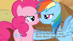 Size: 1280x720 | Tagged: safe, pinkie pie, rainbow dash, g4, implied pinklestia, insane pony thread