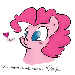 Size: 500x500 | Tagged: safe, artist:hombrederp, pinkie pie, g4, female, heart, solo