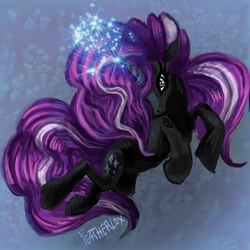 Size: 1000x1000 | Tagged: safe, artist:featherlox, nightmare rarity, g4, spoiler:comic, female, magic, solo