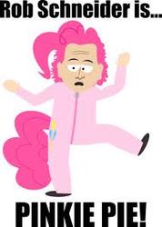 Size: 189x266 | Tagged: safe, pinkie pie, human, g4, rated pg-13, rob schneider, south park