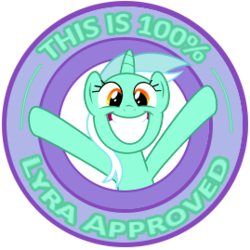 Size: 269x269 | Tagged: safe, artist:ryuuichi-shasame, lyra heartstrings, pony, unicorn, g4, female, grin, seal of approval, simple background, smiling, solo, transparent background