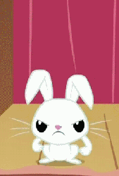 Size: 265x391 | Tagged: safe, screencap, angel bunny, g4, putting your hoof down, angel is a bunny bastard, angry, animated, hopping, jumping, male, solo