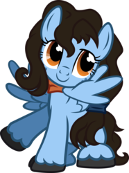 Size: 1024x1377 | Tagged: safe, artist:likonan, artist:ryuutsu, oc, oc only, oc:ink-rain, pegasus, pony, female, light blue, mare, simple background, solo, transparent background