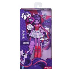 Size: 1500x1500 | Tagged: safe, twilight sparkle, equestria girls, g4, official, cardboard twilight, club card, doll, female, irl, my little pony logo, photo, stock vector, toy