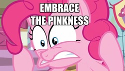 Size: 960x541 | Tagged: safe, pinkie pie, g4, female, image macro, solo