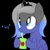 Size: 900x900 | Tagged: safe, edit, princess luna, g4, female, filly, juice box, solo, woona