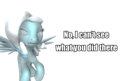 Size: 935x600 | Tagged: safe, artist:pinkie diane roosevelt phd, oc, oc only, oc:snowdrop, 3d, angry, blind, blind joke, gmod, i see what you did there, reaction image, solo, we are going to hell