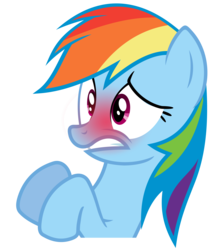 Size: 6000x7000 | Tagged: safe, artist:anxet, edit, rainbow dash, g4, absurd resolution, blushing, female, simple background, solo, transparent background, vector
