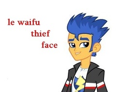 Size: 329x250 | Tagged: safe, flash sentry, equestria girls, g4, brad, equestria girls drama, exploitable meme, le, male, reddit, solo, twibrad drama, waifu thief