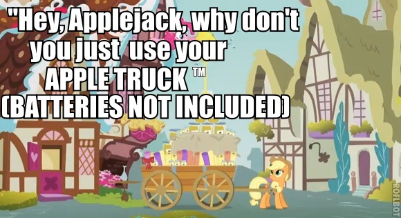 #349383 - safe, applejack, pinkie pie, g4, applejack truck, image macro ...