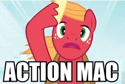 Size: 520x352 | Tagged: safe, big macintosh, earth pony, pony, g4, badass, image macro, male, solo, stallion