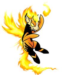 Size: 500x564 | Tagged: safe, artist:kaizerin, pony, champions online, firewing, ponified, solo