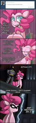 Size: 860x2960 | Tagged: safe, artist:uc77, pinkie pie, ask hotblooded pinkie, g4, batman, comic, crossover, hotblooded pinkie pie