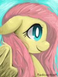Size: 563x750 | Tagged: safe, artist:radioactive-k, fluttershy, pegasus, pony, g4, female, floppy ears, profile, solo