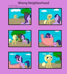 Size: 1024x1128 | Tagged: safe, artist:j450ng4nt3ng, twilight sparkle, oc, g4, comic, twiface, wrong neighborhood