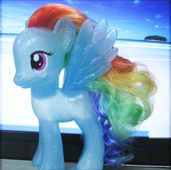 Size: 300x298 | Tagged: safe, rainbow dash, pony, g4, crystallized, fashion style, figure, irl, photo, prototype, solo, taobao, toy