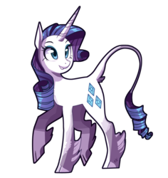 Size: 1199x1272 | Tagged: safe, artist:frogbians, rarity, classical unicorn, pony, g4, cloven hooves, female, horn, leonine tail, mare, simple background, solo, transparent background, unshorn fetlocks