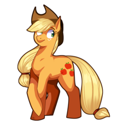 Size: 1199x1272 | Tagged: safe, artist:frogbians, applejack, earth pony, pony, g4, female, mare, simple background, solo, transparent background