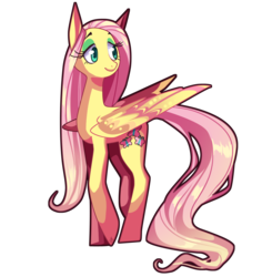 Size: 1199x1272 | Tagged: safe, artist:frogbians, fluttershy, pegasus, pony, g4, eyeshadow, female, mare, simple background, solo, transparent background