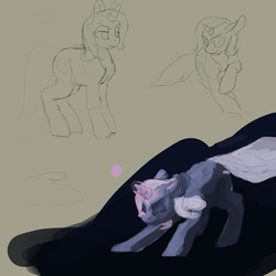 Size: 1239x1239 | Tagged: safe, artist:erijt, trixie, pony, unicorn, g4, female, magic, mare, sketch dump, solo