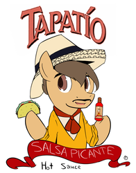 Size: 591x752 | Tagged: safe, artist:outcast010, pony, ponified, solo, tapatio hot sauce