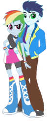 Size: 262x618 | Tagged: safe, artist:rasowiec, rainbow dash, soarin', equestria girls, g4, eqg promo pose set, equestria girls-ified, female, male, pixel art, ship:soarindash, shipping, straight