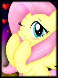 Size: 1870x2502 | Tagged: safe, artist:iflysna94, fluttershy, g4, blushing, cute, female, heart, one eye closed, shyabetes, solo, wink