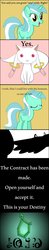 Size: 396x2018 | Tagged: safe, artist:ask-lyrathepony, lyra heartstrings, g4, comic, crossover, humie, incubator (species), kyubey, puella magi madoka magica