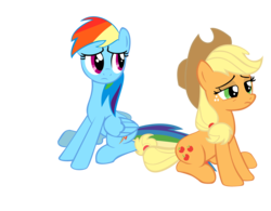 Size: 4261x3319 | Tagged: safe, artist:daydreamsyndrom, applejack, rainbow dash, g4, high res, simple background, transparent background, vector