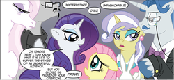 Size: 1333x611 | Tagged: safe, idw, official comic, fancypants, fleur-de-lis, fluttershy, praiser pan, rarity, upper crust, g4, spoiler:comic, comic, motivational