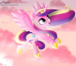 Size: 3000x2625 | Tagged: safe, artist:vird-gi, princess cadance, alicorn, pony, g4, female, flying, solo