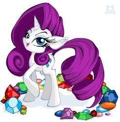 Size: 985x1000 | Tagged: safe, artist:lillykitten, rarity, g4, female, gem, solo