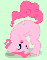 Size: 830x1065 | Tagged: safe, artist:kmart0614, pinkie pie, g4, butt, cute, diapinkes, featureless crotch, female, pixiv, plot, solo