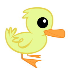 Size: 8000x8000 | Tagged: dead source, safe, artist:danton-damnark, bird, duck, g4, the best night ever, absurd resolution, ambiguous gender, animal, cute, duckling, op's childhood, simple background, smiling, solo, transparent background, vector