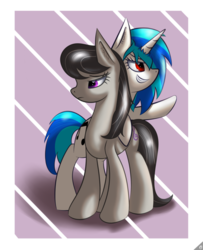 Size: 806x991 | Tagged: safe, artist:capseys, dj pon-3, octavia melody, vinyl scratch, g4