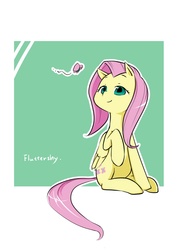 Size: 812x1119 | Tagged: safe, artist:ya0427, fluttershy, butterfly, g4, female, solo