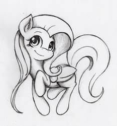 Size: 2253x2416 | Tagged: safe, artist:otto720, fluttershy, g4, female, grayscale, monochrome, solo