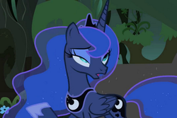 Size: 675x452 | Tagged: safe, screencap, princess luna, g4, luna eclipsed, derp, female, mid-blink screencap, solo