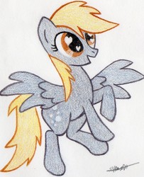 Size: 1086x1338 | Tagged: safe, derpy hooves, pegasus, pony, g4, female, mare, solo, traditional art