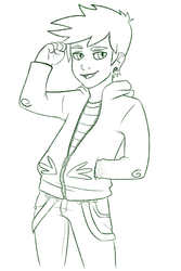 Size: 3000x4500 | Tagged: safe, artist:satohai, spike, g4, clothes, color me, hoodie, humanized, male, solo