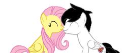 Size: 960x403 | Tagged: safe, artist:takeo, fluttershy, oc, g4, kissing, love