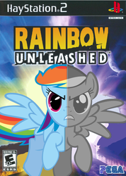 Size: 710x1000 | Tagged: safe, artist:nickyv917, rainbow dash, g4, box art, cropped, crossover, discorded, game cover, parody, playstation 2, rainbow ditch, sega, sonic the hedgehog (series), sonic unleashed