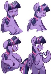 Size: 882x1280 | Tagged: safe, artist:pippy, twilight sparkle, alicorn, pony, g4, female, glasses, mare, twilight sparkle (alicorn), twilight sparkle is not amused, unamused